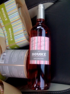 The First Bottle of Bouké Rosé